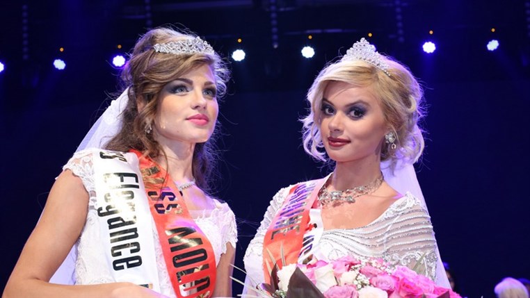 Dominique Hourani in Miss Former USSR Pageant